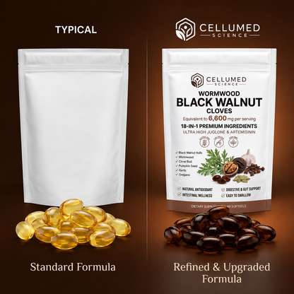 Cellumed Science Wormwood Black Walnut Cloves Softgels - Promotes Internal Cleansing & Digestive Wellness